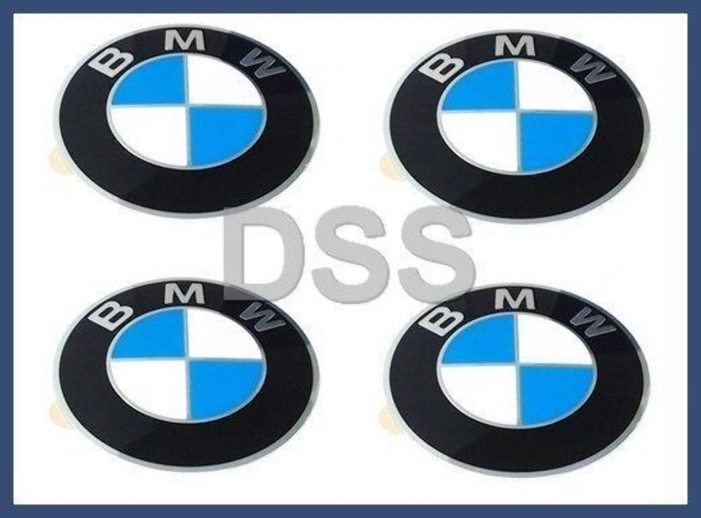 Genuine BMW Wheel Center Cap Emblems Insignia Badge 64.5mm (x4) OE 36136767550