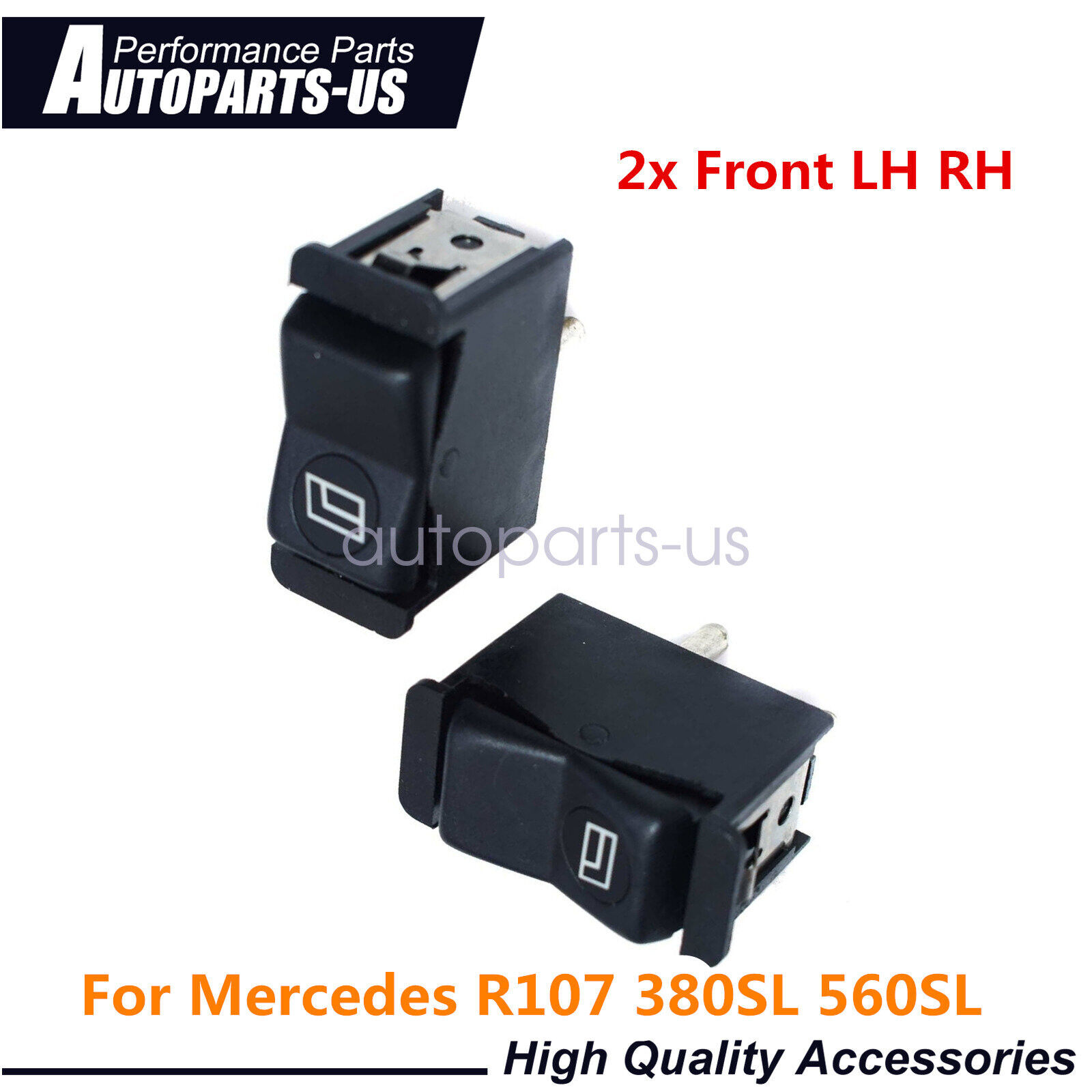 right+left For Mercedes R107 380SL 560SL Front Window Switch 1982-1989