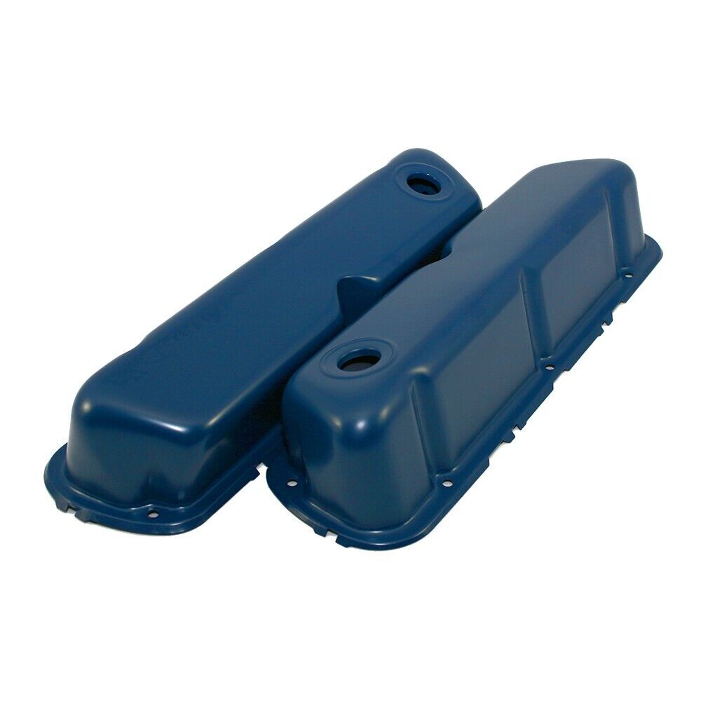 62-85 SBF Ford Dark Blue Steel Valve Covers - Small Block 260 289 302 351W New