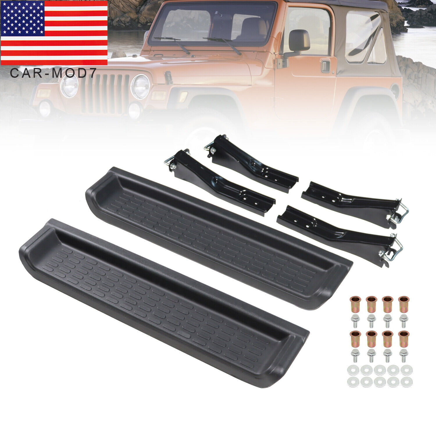 For Jeep Wrangler TJ Unlimited 97-06 Left+Right Side Step Nerf Bar Running Board