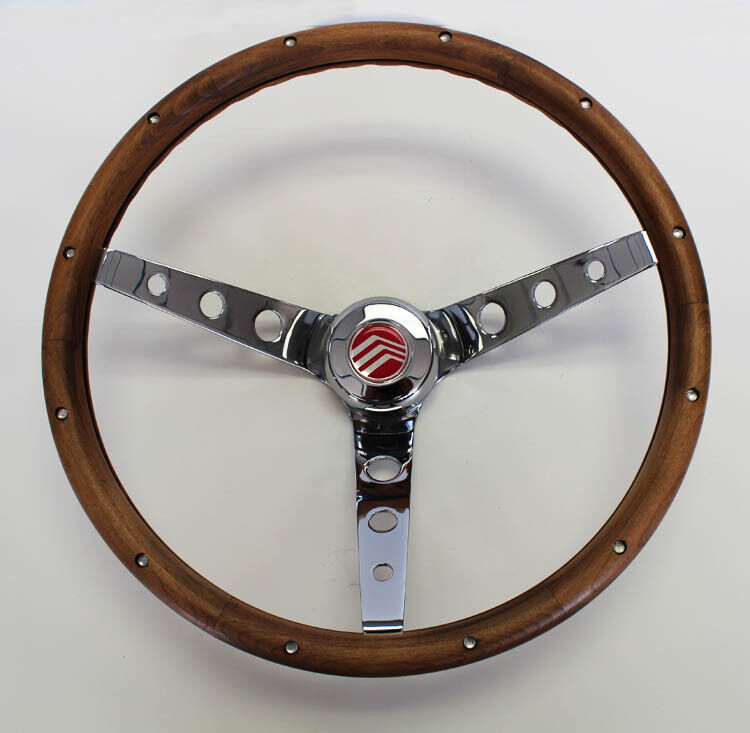 70-77 Mercury Comet Cougar Montego Marquis Grant Walnut Steering Wheel  13.5\
