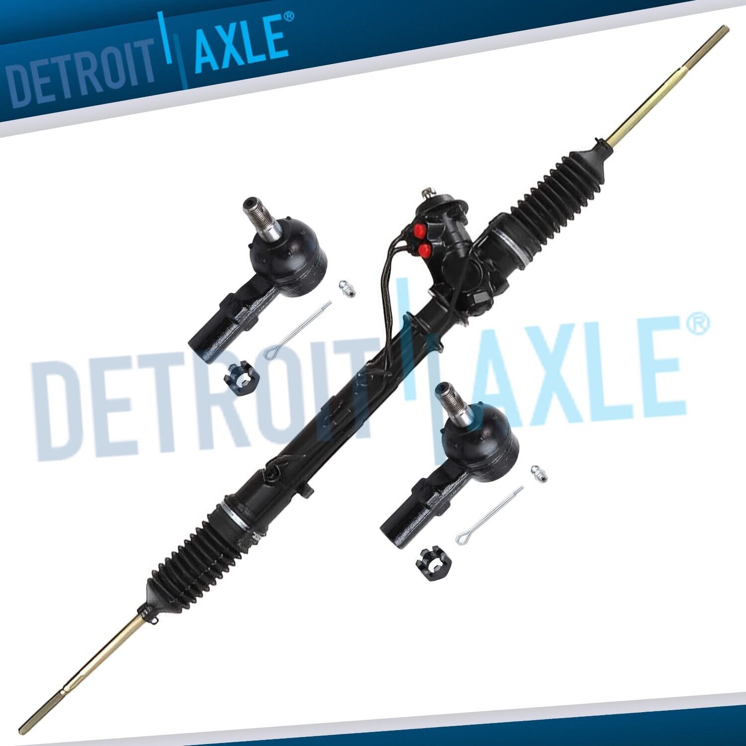 COMPLETE POWER STEERING RACK & PINION ASSEMBLY + 2 Outer Tie Rod Ends for FORD