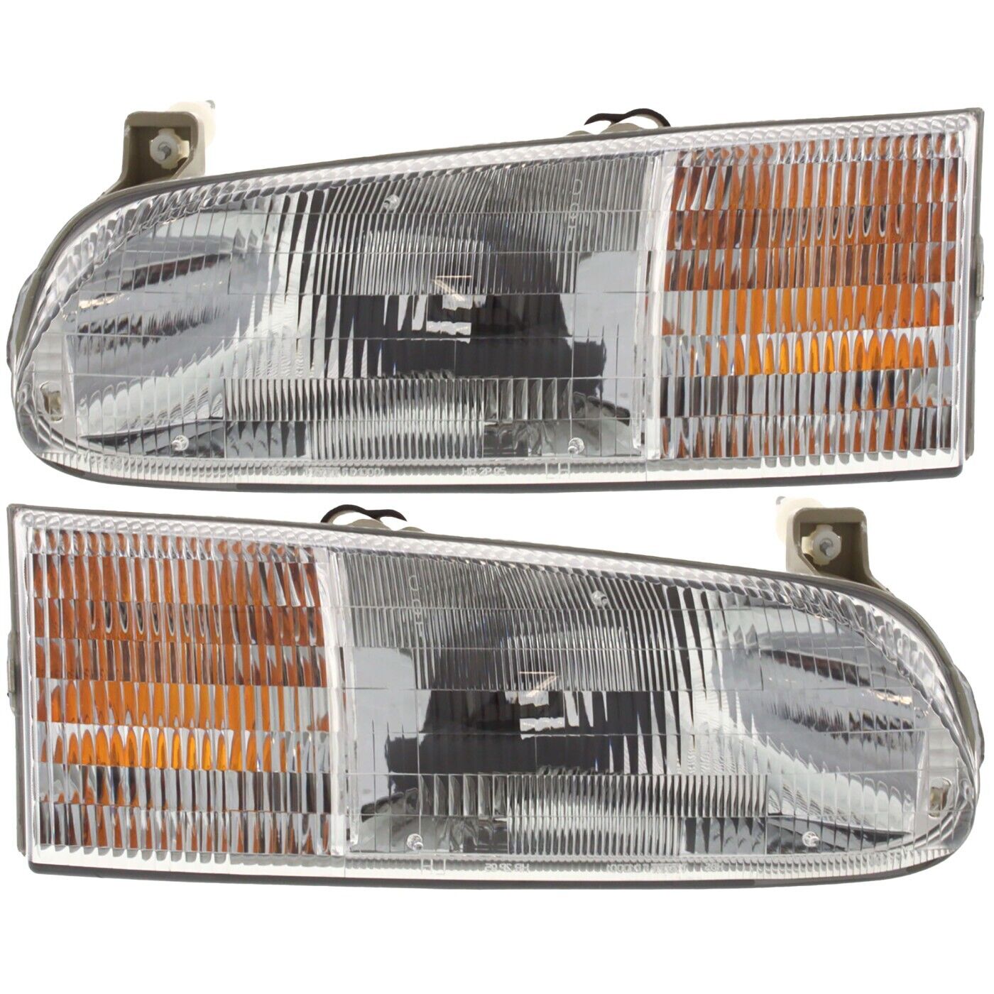 Headlights Headlamps Left & Right Pair Set for 95-97 Ford Windstar