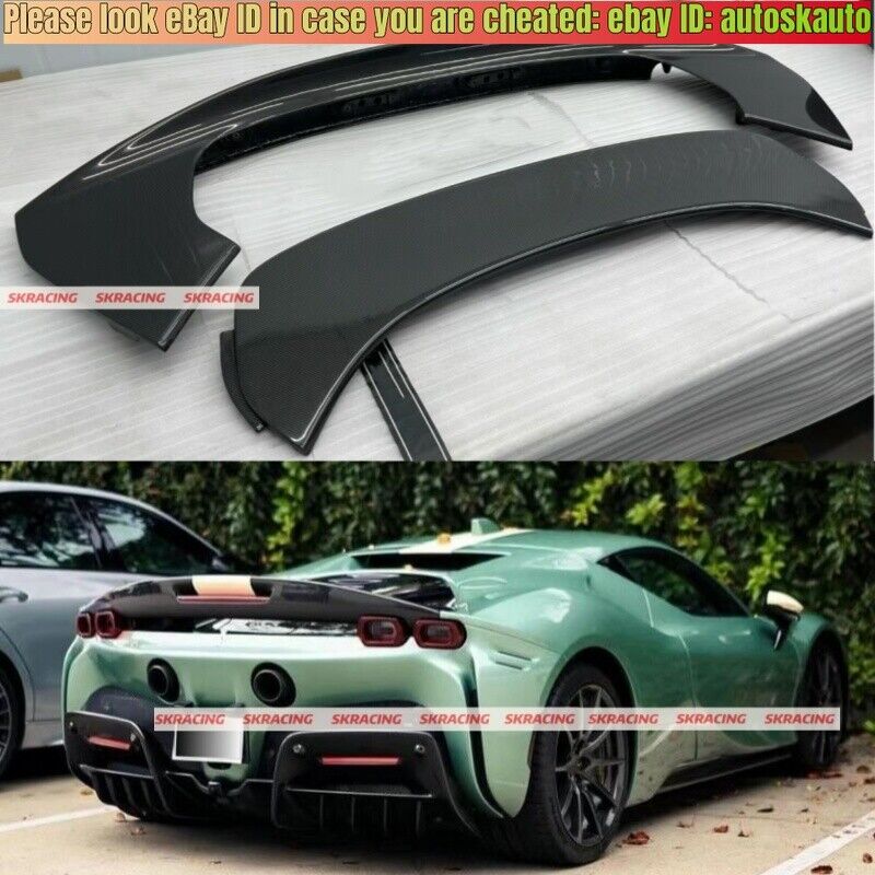 Carbon Fiber Rear Spoiler Tail Trunk Lip Wing Body Kit For Ferrari SF90 Stradale