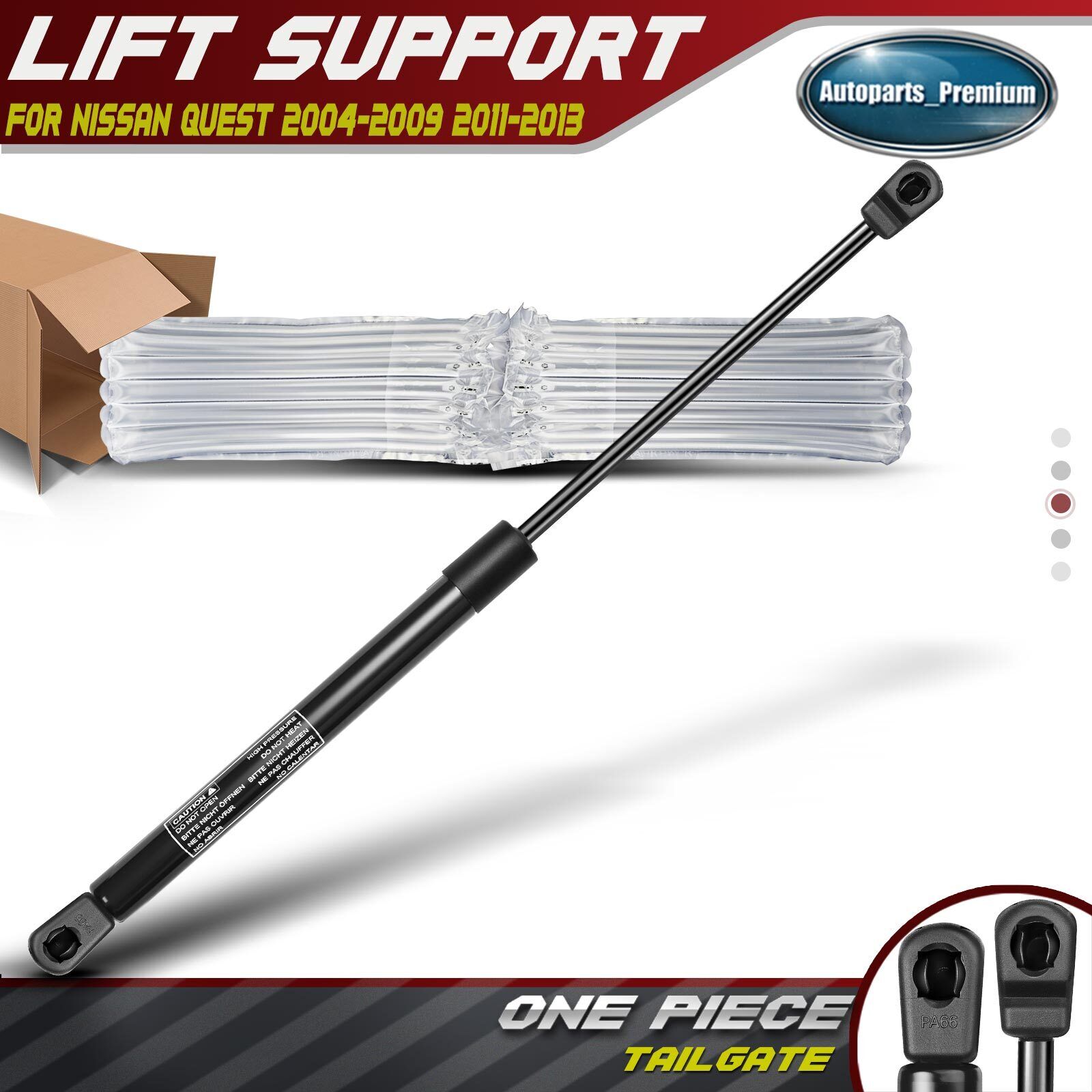 2x Rear Tailgate Hatch Lift Supports Struts for Nissan Quest 2004-2009 2011-2013