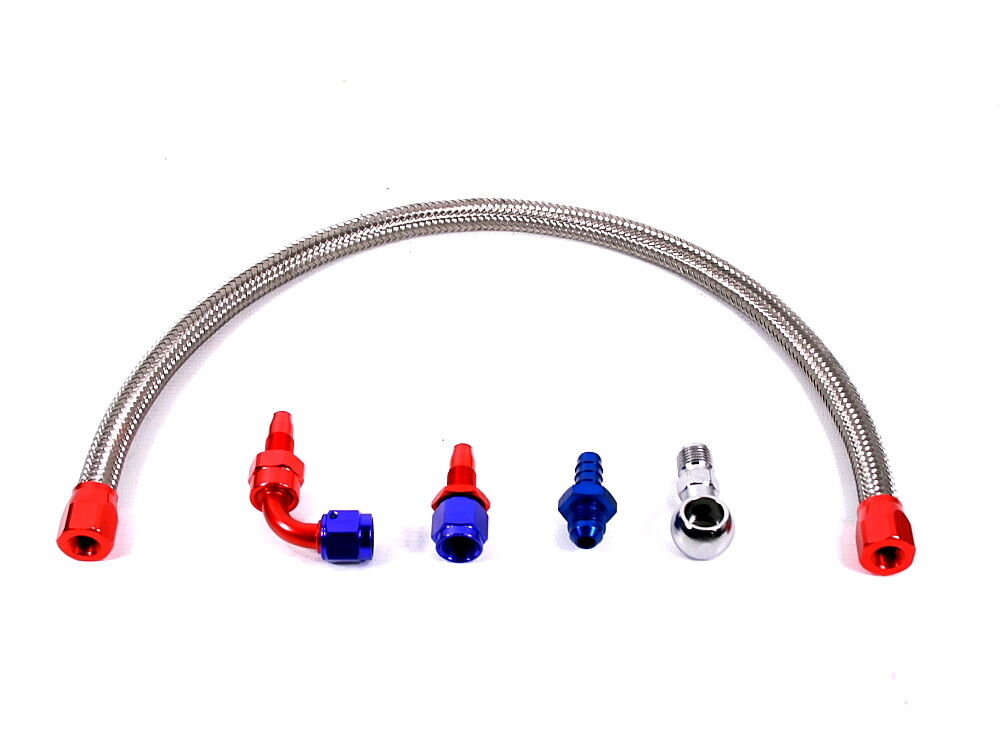 MK1 Starion Conquest Complete AN6 Braided Water Feed Line Kit