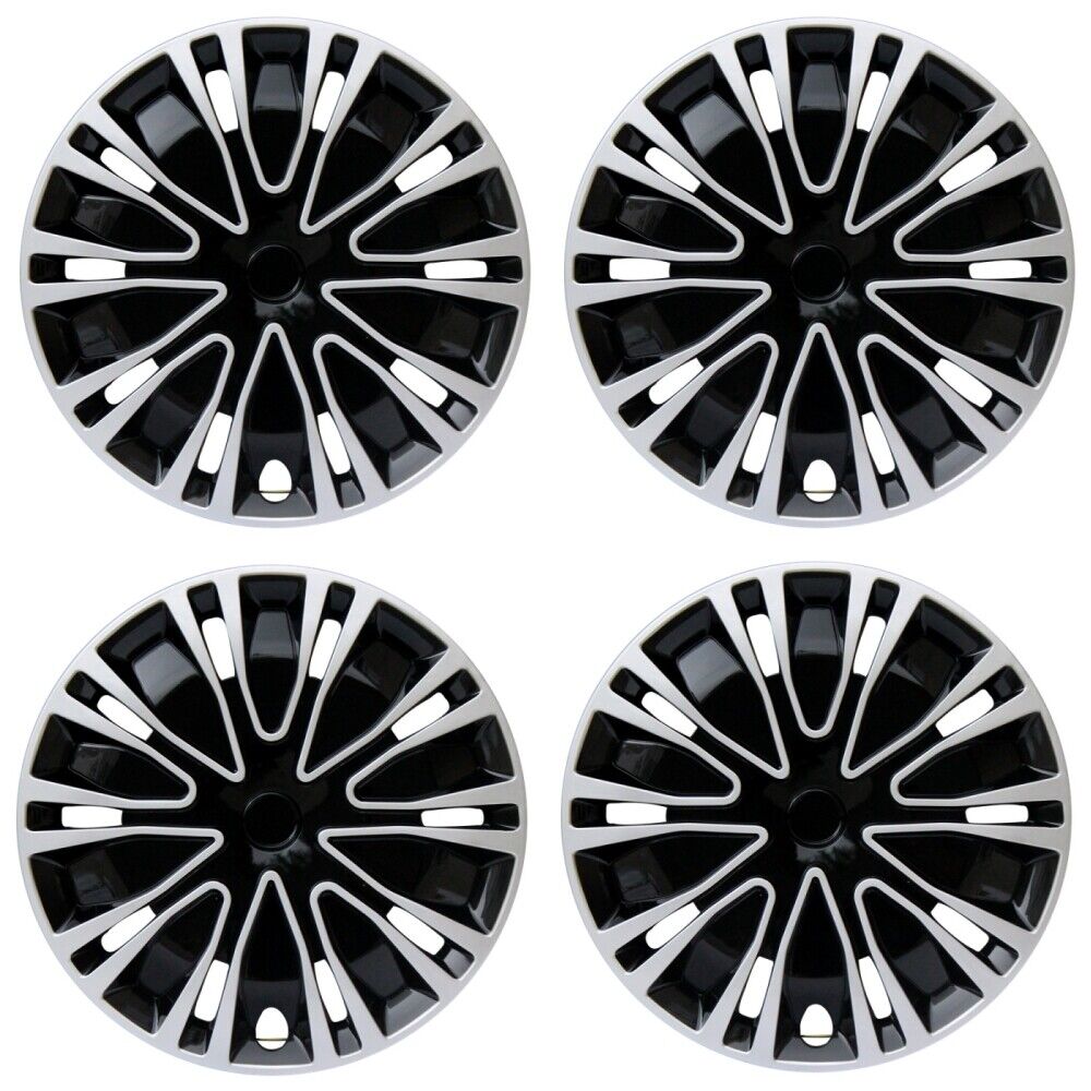 SET OF 4 Hubcaps for Nissan Cube Silver Black Wheel Covers 15\