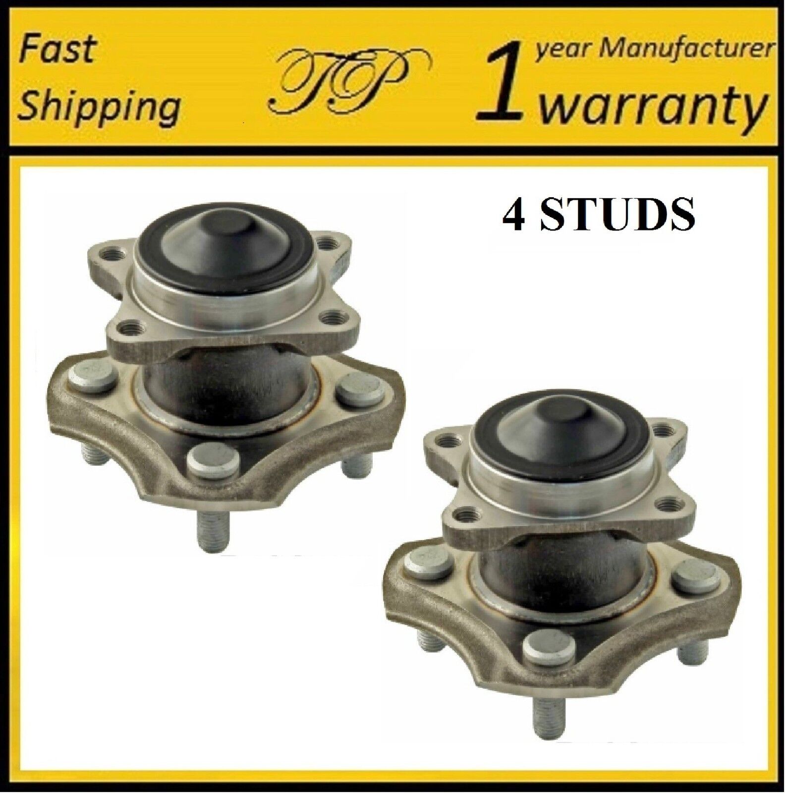 Rear Wheel Hub Bearing Assembly For 2000-2005 TOYOTA ECHO (Non-ABS) PAIR