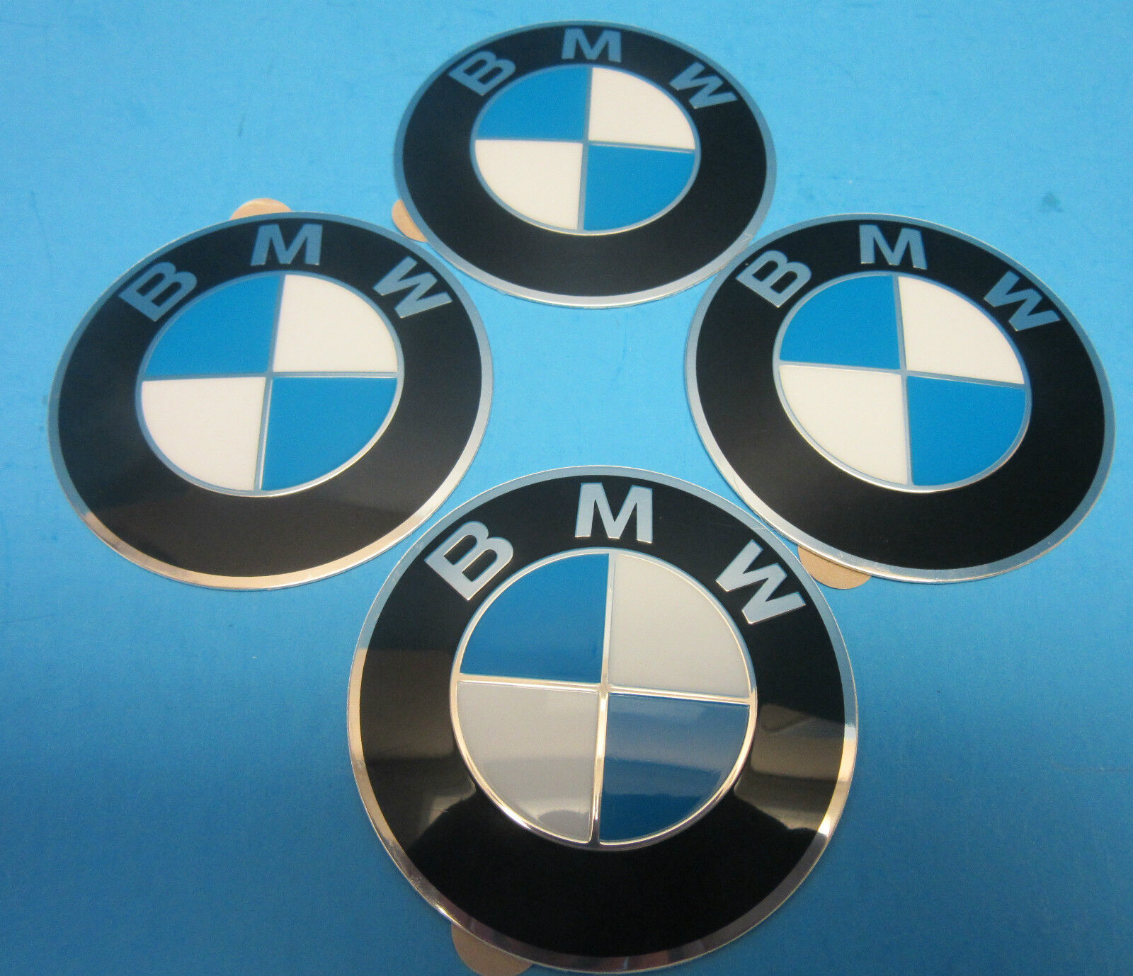4 Genuine Wheel Center Cap Emblems BMW OEM # 36136758569 70 mm 2.7\