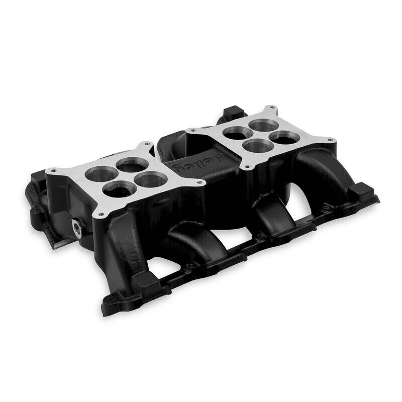 Holley Intake Manifold 300-120BK; Black Ceramic Aluminum for Chevy LS1, LS2, LS6