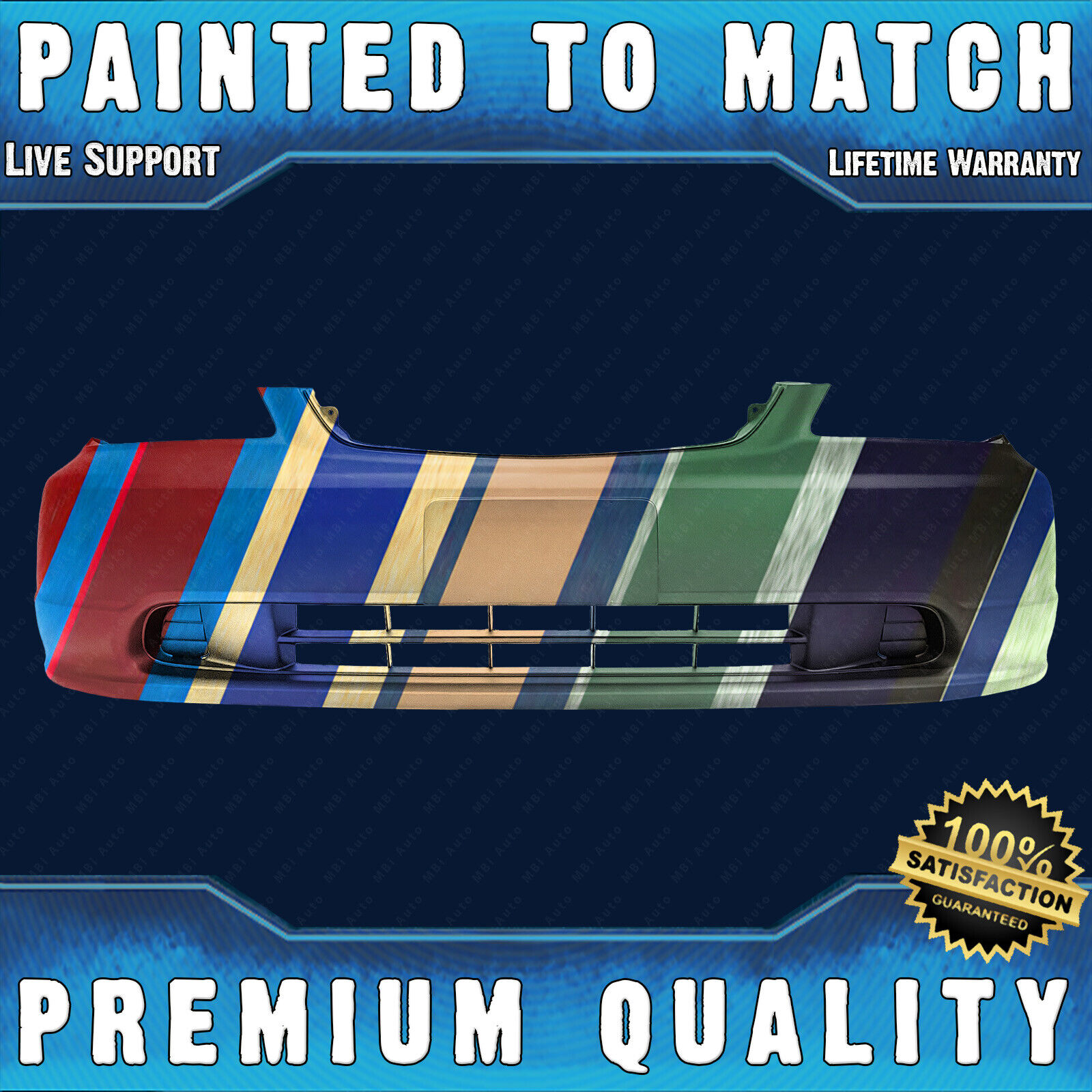 NEW Painted To Match - Front Bumper Exact Fit for 2001-2003 Honda Civic 01-03