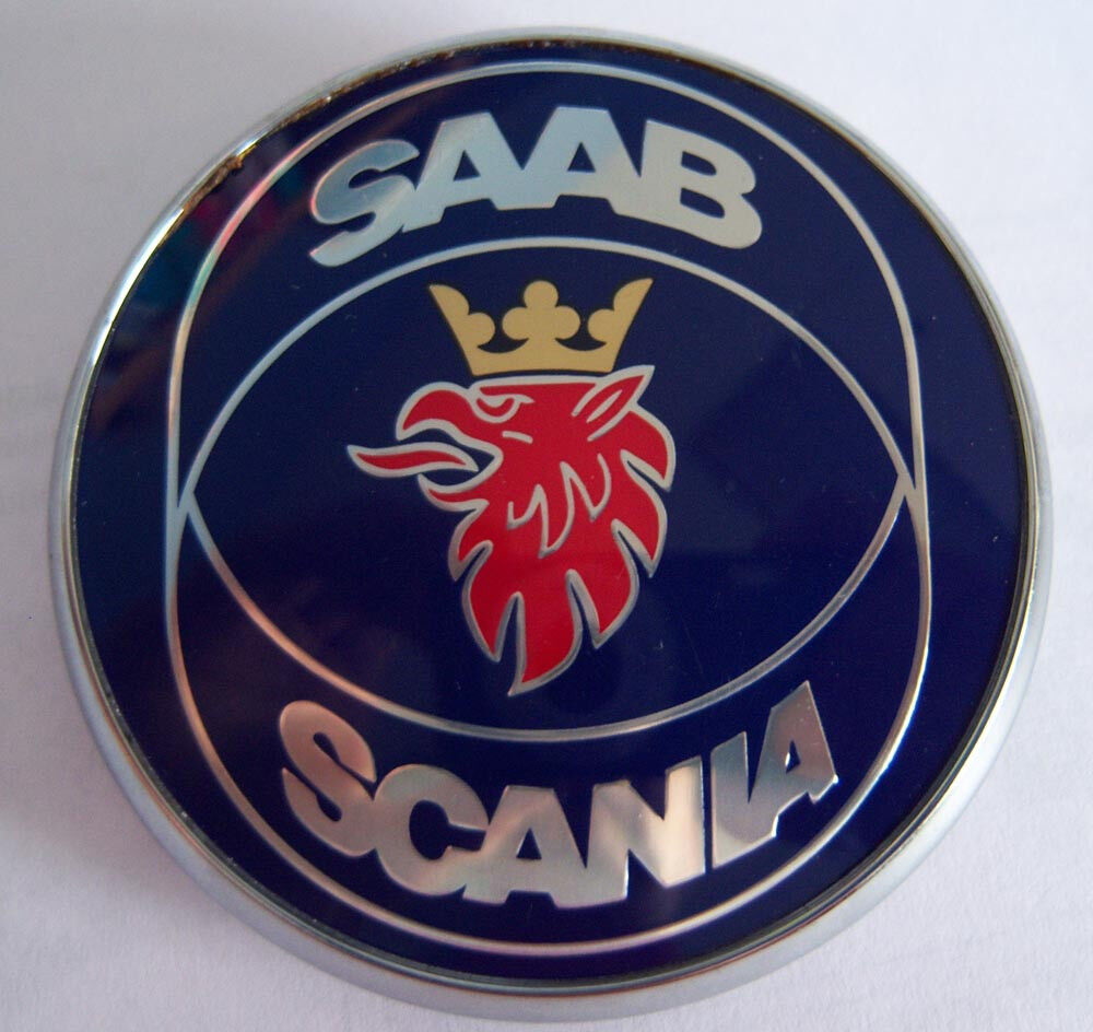 Saab 9-3, 9-7x, 9-5 Hood Emblem Original Equipment 5289905 12844161 Scania Ring_