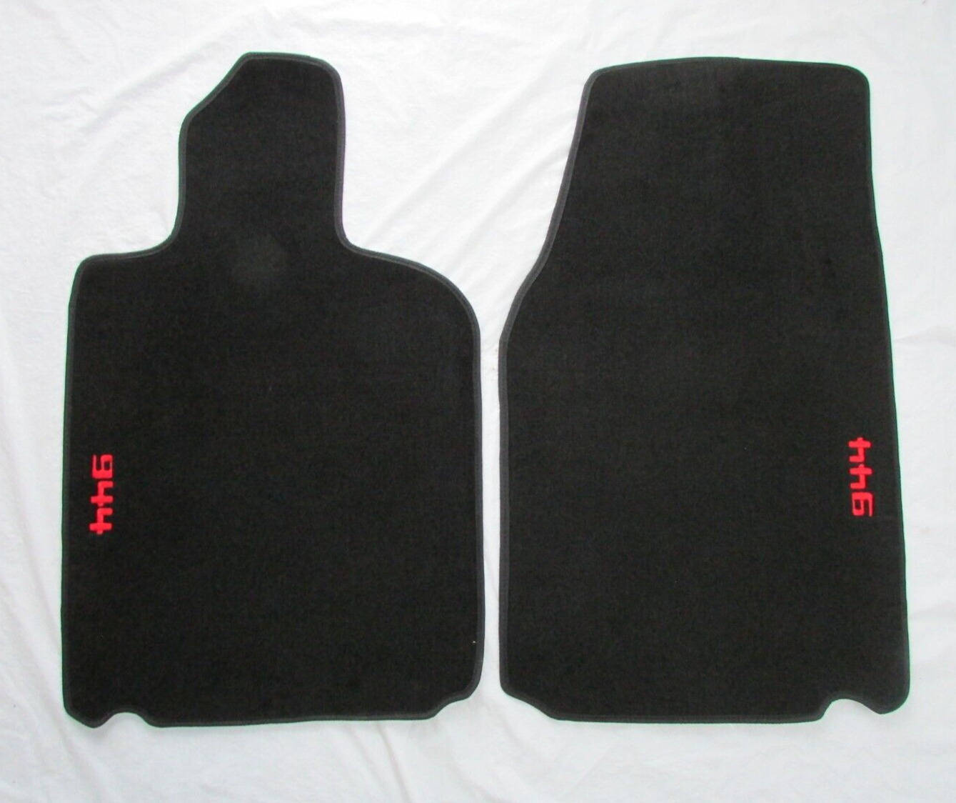 Black Embroidered non slip mats FOR PORSCHE late model 944 951 S2
