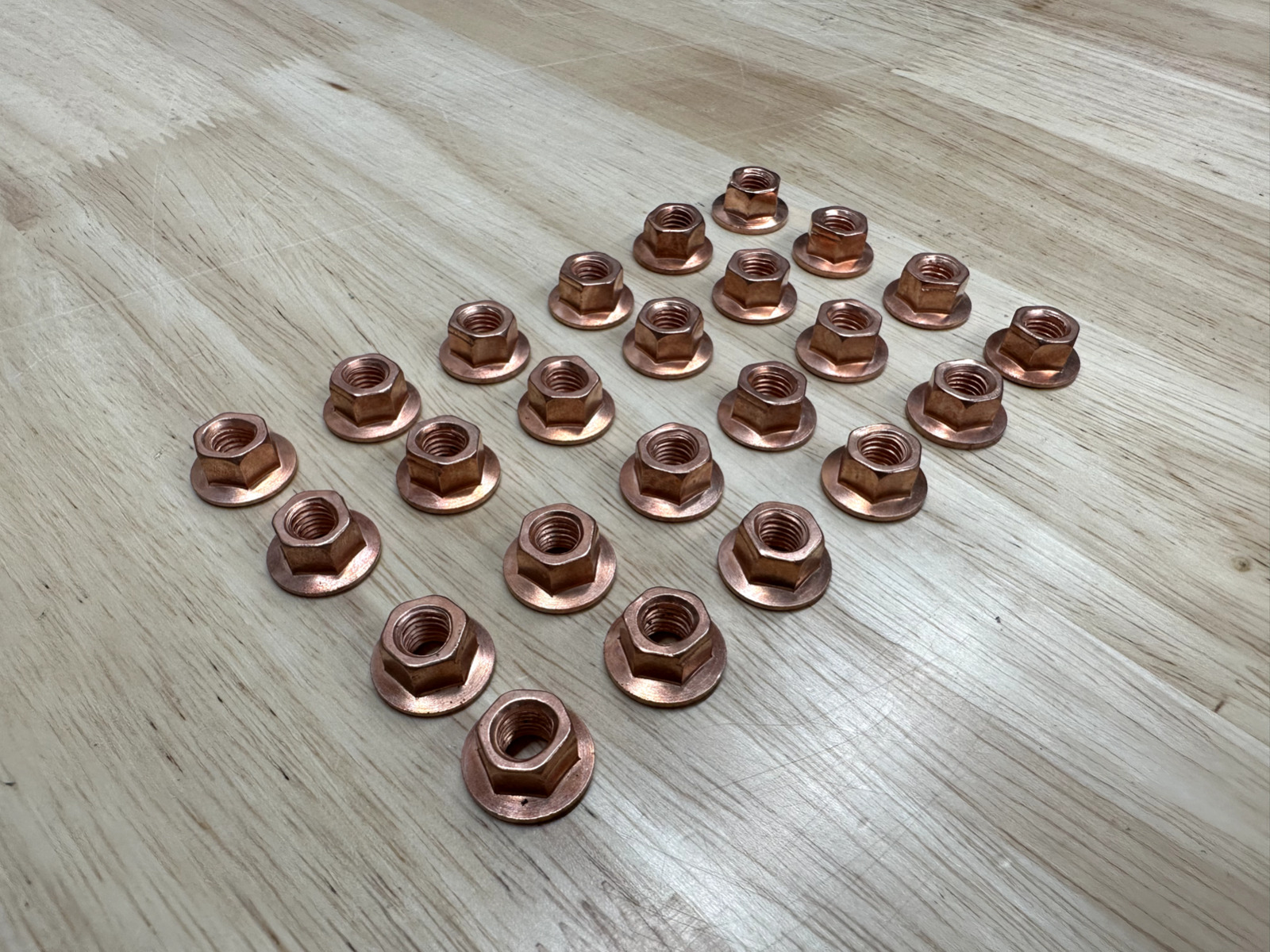 M7x1 Copper Exhaust Stud Nuts  24 Pieces New BMW Audi VW High Quality