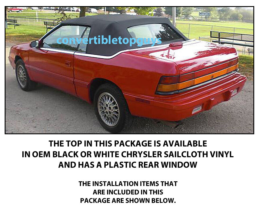 CHRYSLER LEBARON CONVERTIBLE TOP DO IT YOURSELF PACKAGE 1990-1995