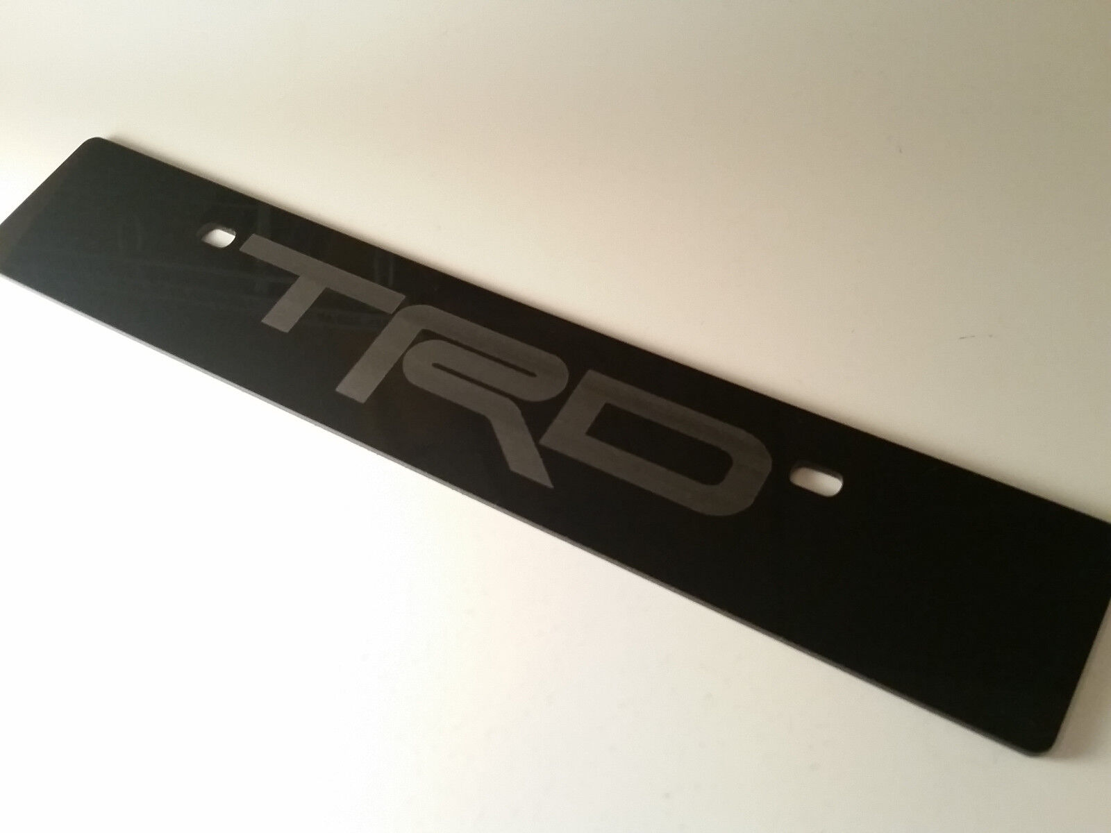 StreetRays Black Front License Plate Delete fits Toyota Full Laser Engraved Logo