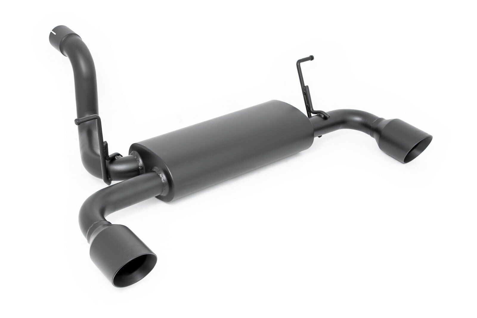 Rough Country Dual Outlet Performance Exhaust-Black for Jeep Wrangler JL 18-23