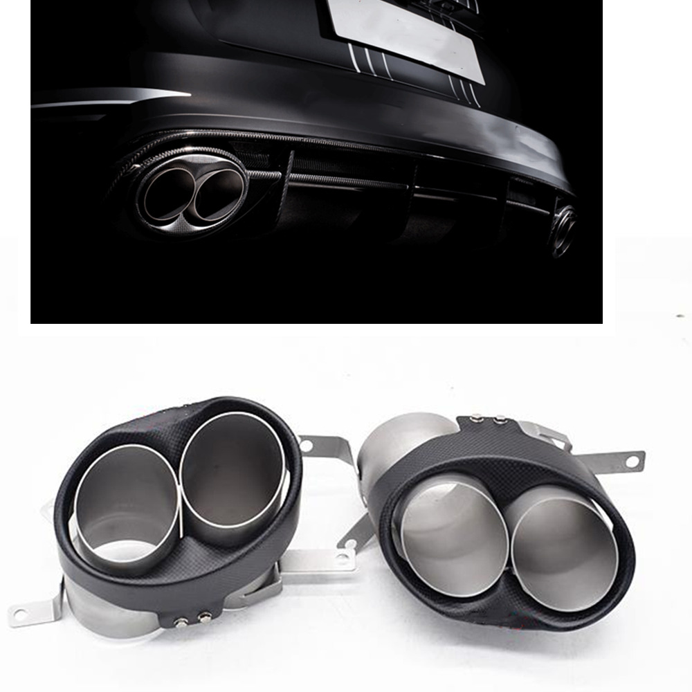 Car Rear Exhaust Muffler Pipe Tips For Audi S7 S6 S5 S4 S3 RS7 RS6 RS5 RS4 RS3