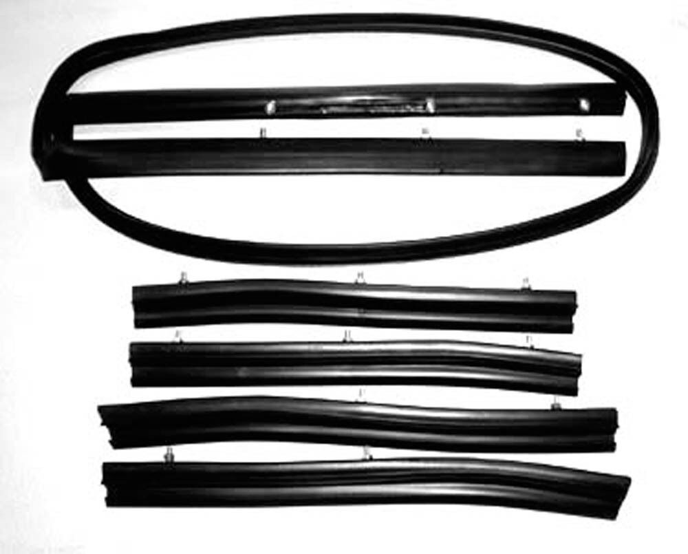 NEW 1964-1968 Mustang Convertible Top 5 Piece Weatherstrip Kit Header, Sides
