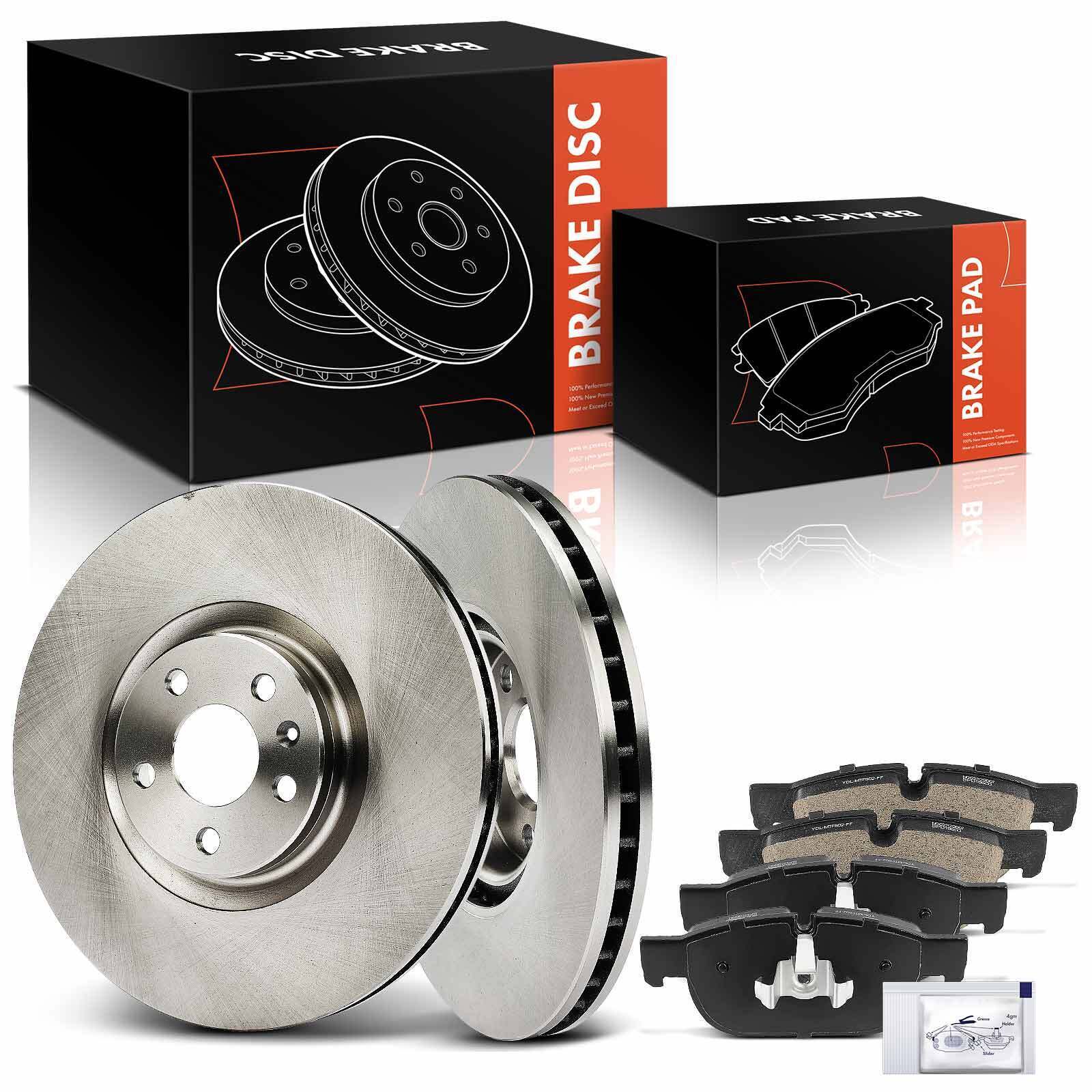 Front Disc Brake Rotors & Ceramic Brake Pad for Volvo S90 V60 V90 XC40 XC60 XC90