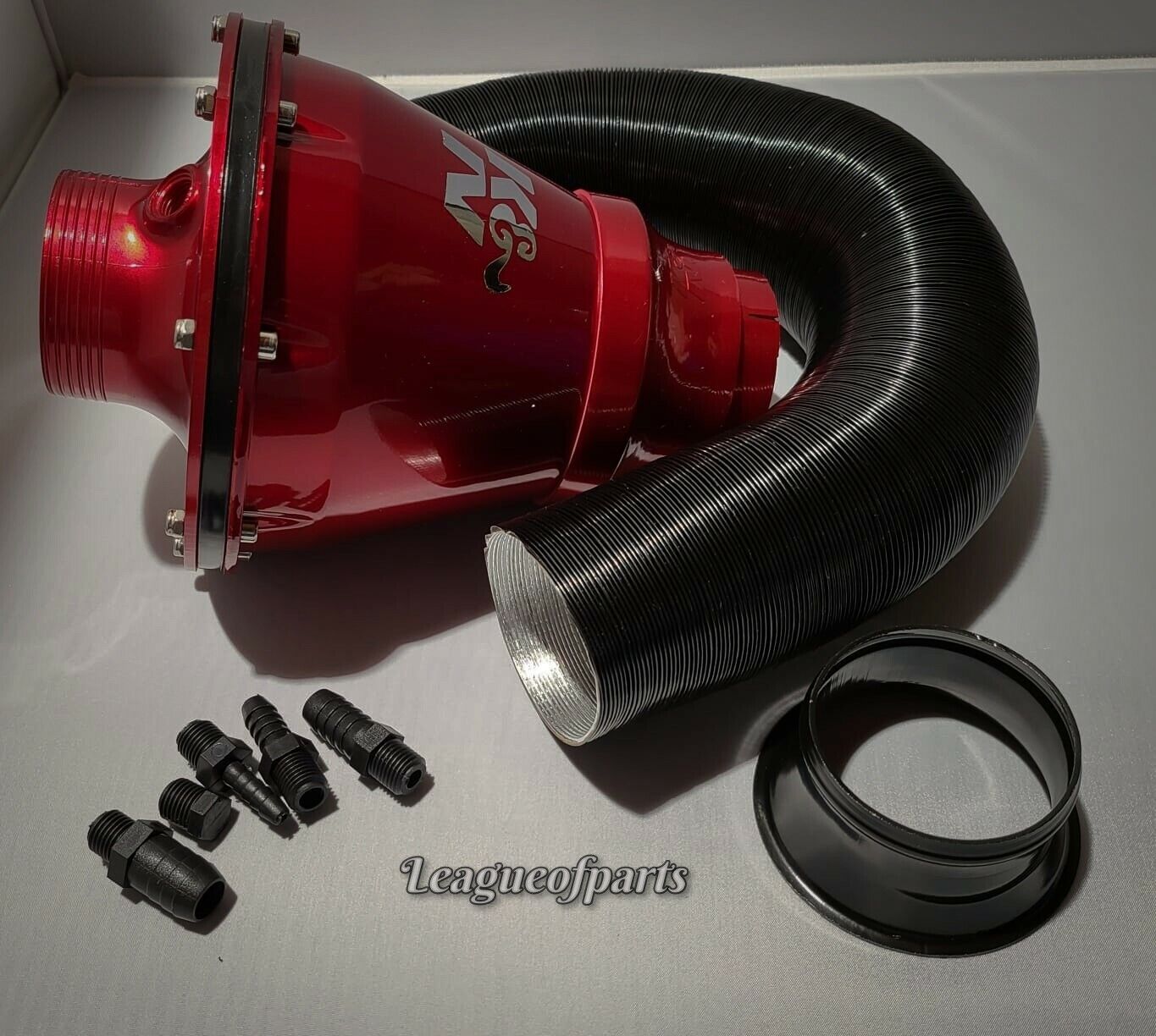 K&N Apollo Closed Air Intake System With Red Airbox and Filter - Universal