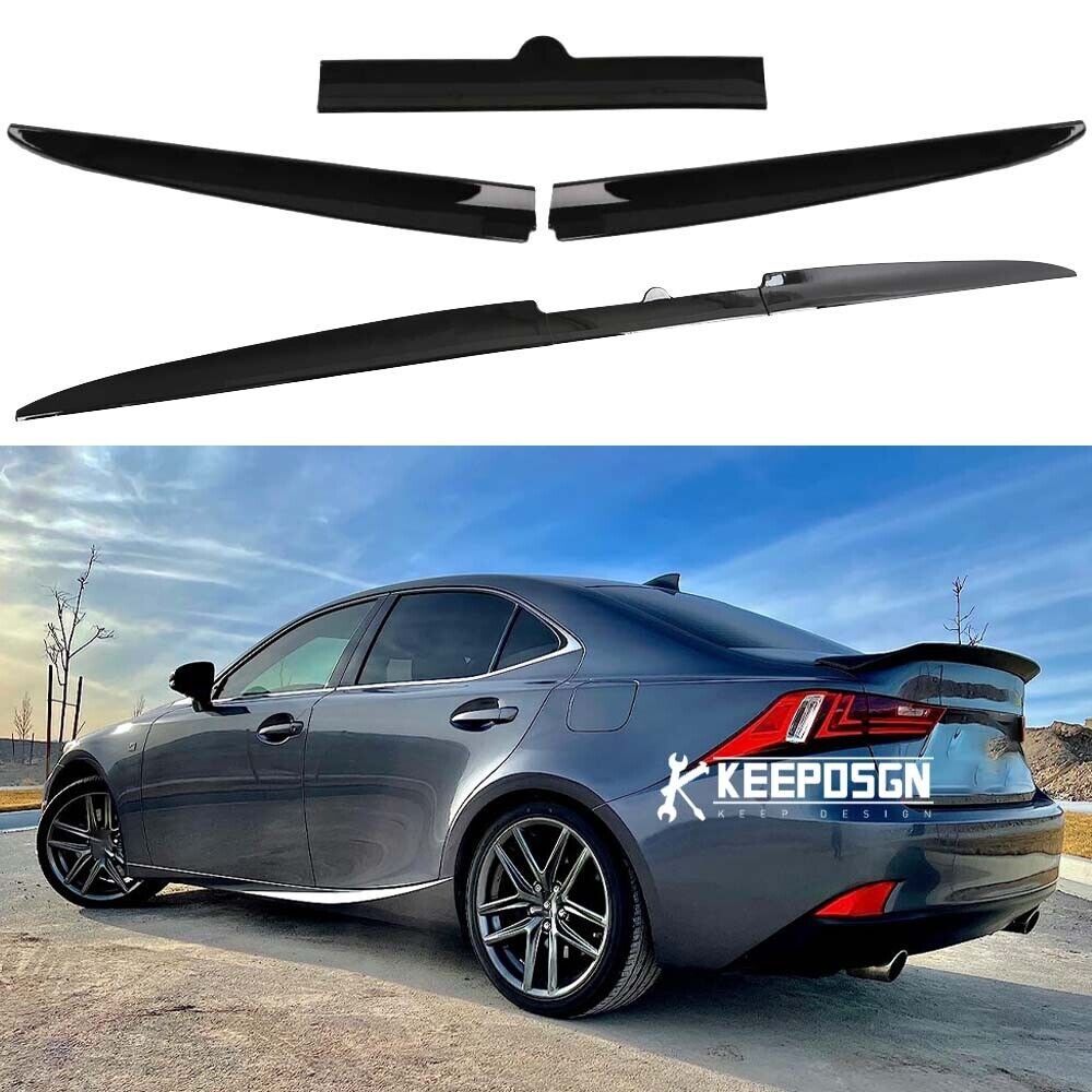 Glossy Rear Trunk Spoiler Lip Roof Tail Wing For Lexus IS250 IS350 IS200t IS300