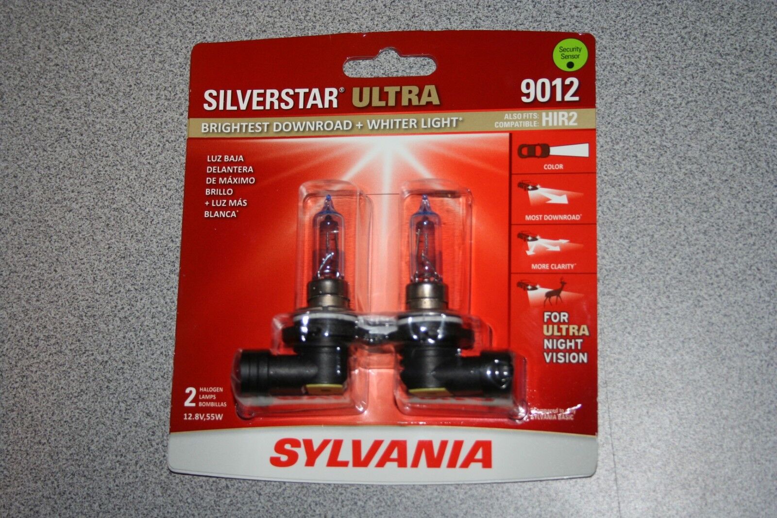 Sylvania Silverstar ULTRA 9012 Pair Set High Performance Headlight 2 Bulbs NEW