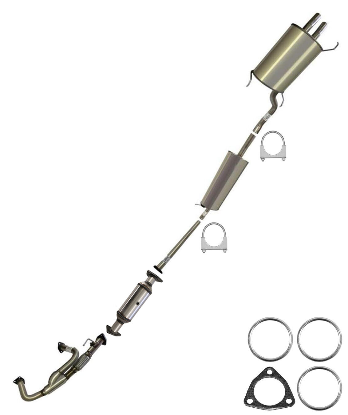 Stainless Steel Catalytic Converter Exhaust System fits: 01-02 MDX 03-04 Pilot