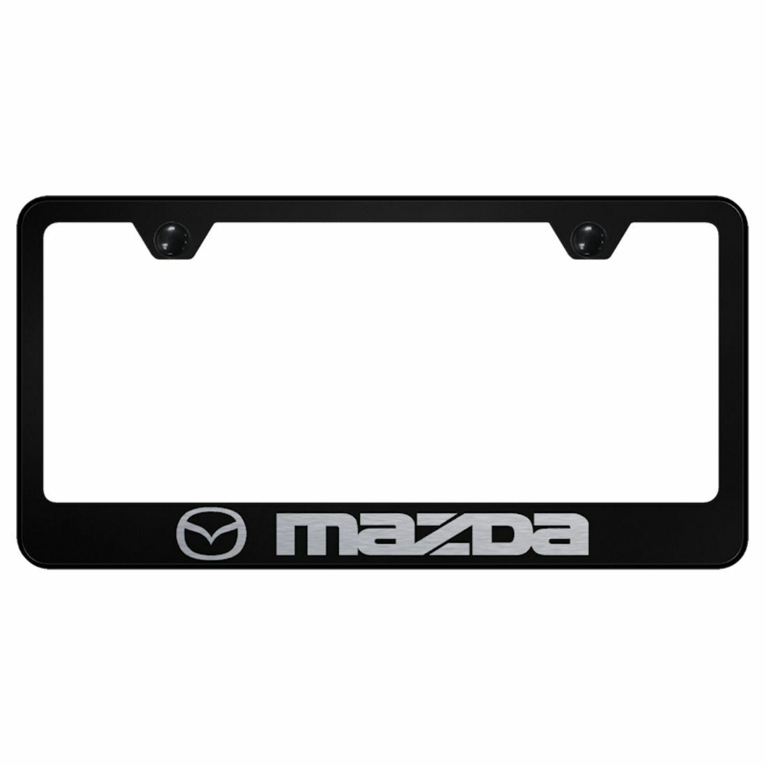 Mazda Black Stainless Steel License Plate Frame - LF.MAZ.EB
