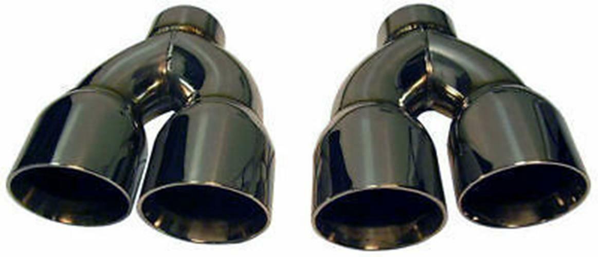 2 STAINLESS STEEL DUAL EXHAUST TIPS PAIR 2.5 4.0 Camaro Trans Am 2.5\