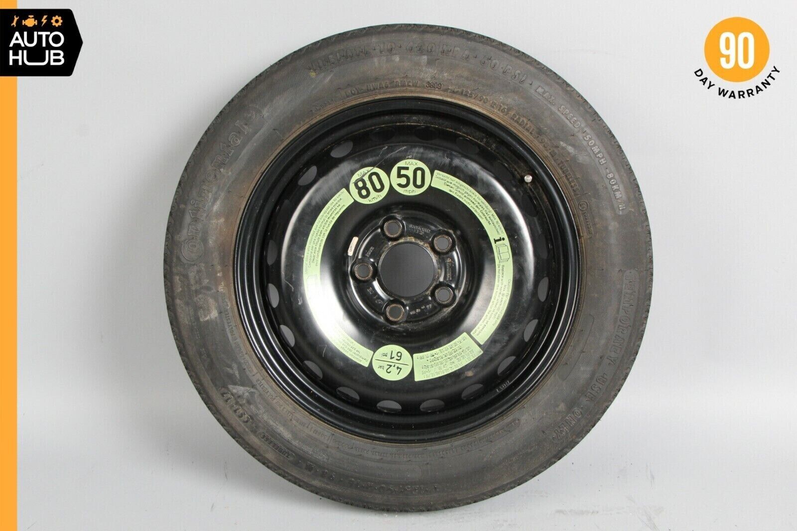 Mercedes W204 C250 C300 C350 Emergency Spare Tire Wheel Donut Rim 125 90 16