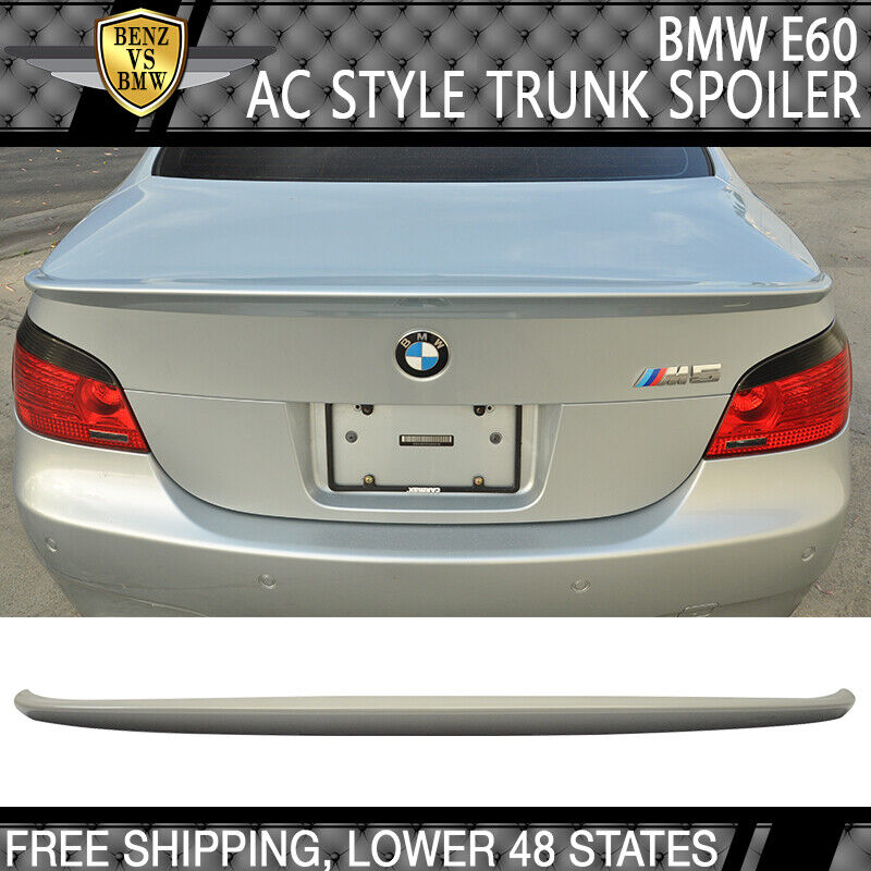 Fits 04-08 BMW E60 5 Series AC-S Rear Trunk Lip Wing Lid Spoiler Unpainted - ABS