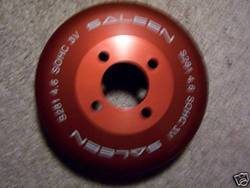 SALEEN MUSTANG UNDER DRIVE WATER PUMP PULLEY S281 4.6 SOHC 3V RED ALUMINUM