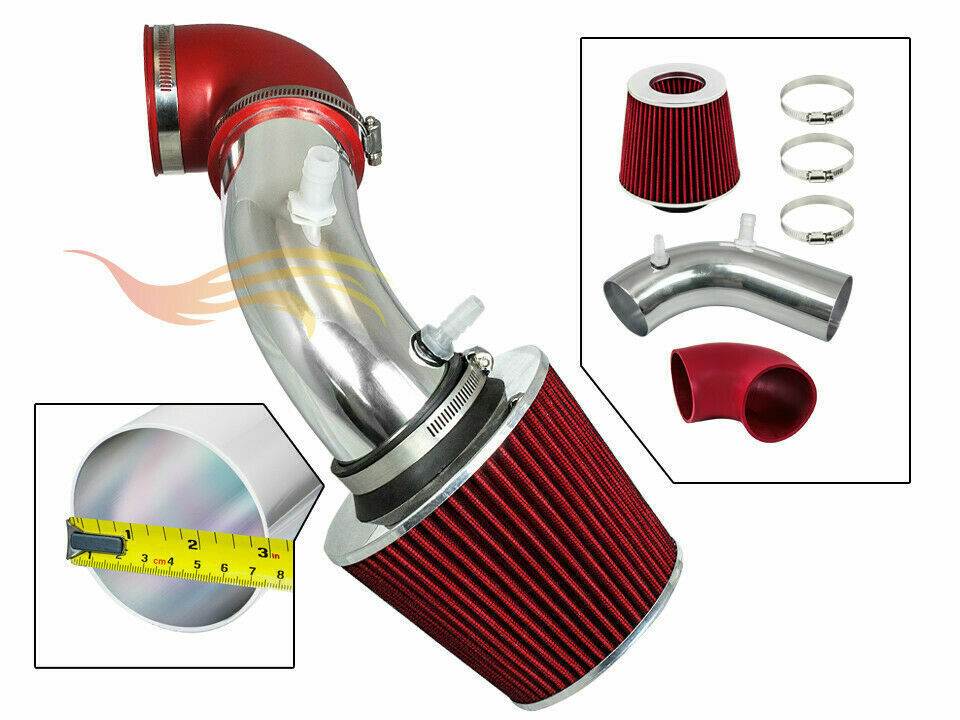XYZ RED Ram Air Intake Kit +Filter For 2011-2018 Taurus SHO 3.5L V6 Turbo