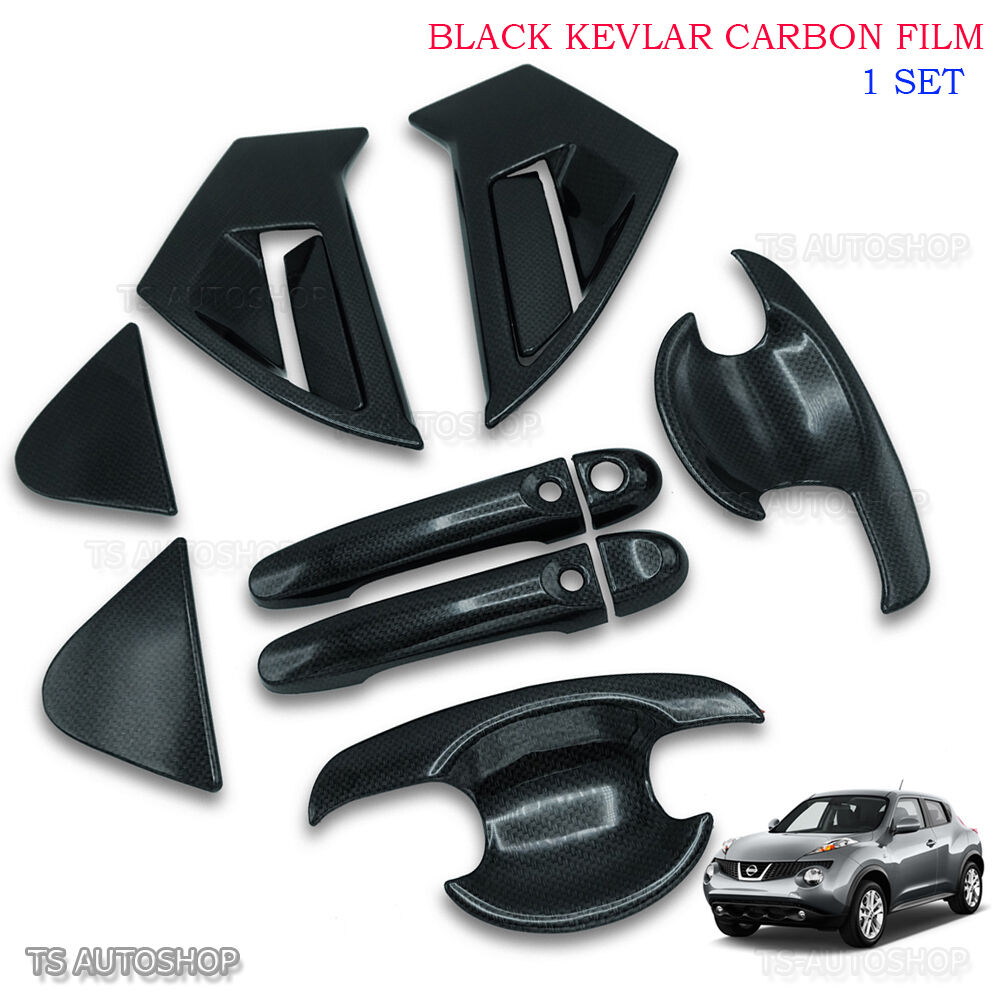 Fits Nissan Juke Hatckback 2010-2016 Black Carbon Handle Bowl Insert Cover Trim