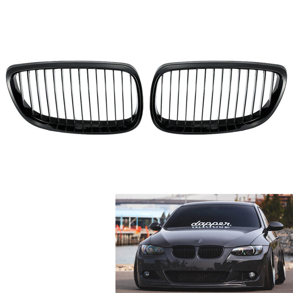 Pair of Gloss Black Grill Grille for BMW E92 E93 3 Series Coupe 06-09 Durable
