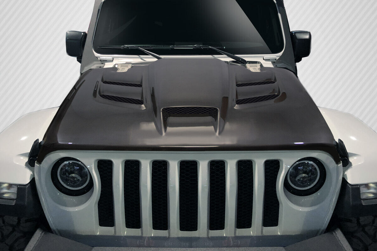 FOR 19-20 Jeep Wrangler JL Gladiator JT Carbon Fiber Viper Look Hood 115031