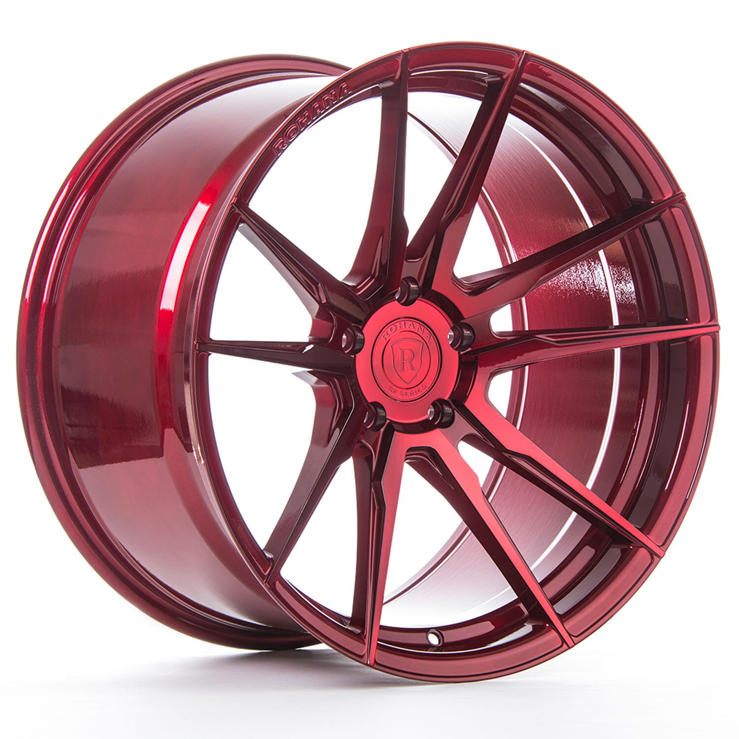 20” ROHANA RF2 GLOSS RED CONCAVE WHEELS FOR AUDI R8 20X9 AND 20X11
