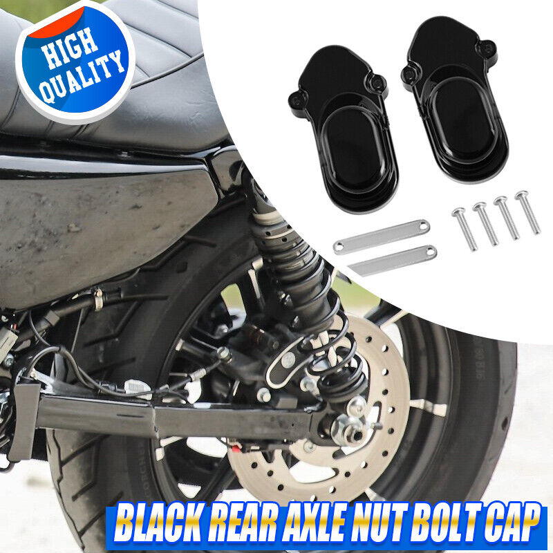 Black ABS Rear Wheel Axle Kit Cover Fit For Harley Sportster 1200 883 2005-2023