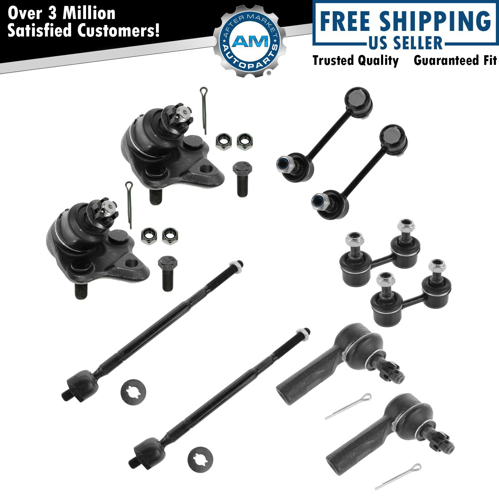 Ball Joint Tie Rod Sway Bar Link LH RH Kit Set of 4 for Corolla Prizm New