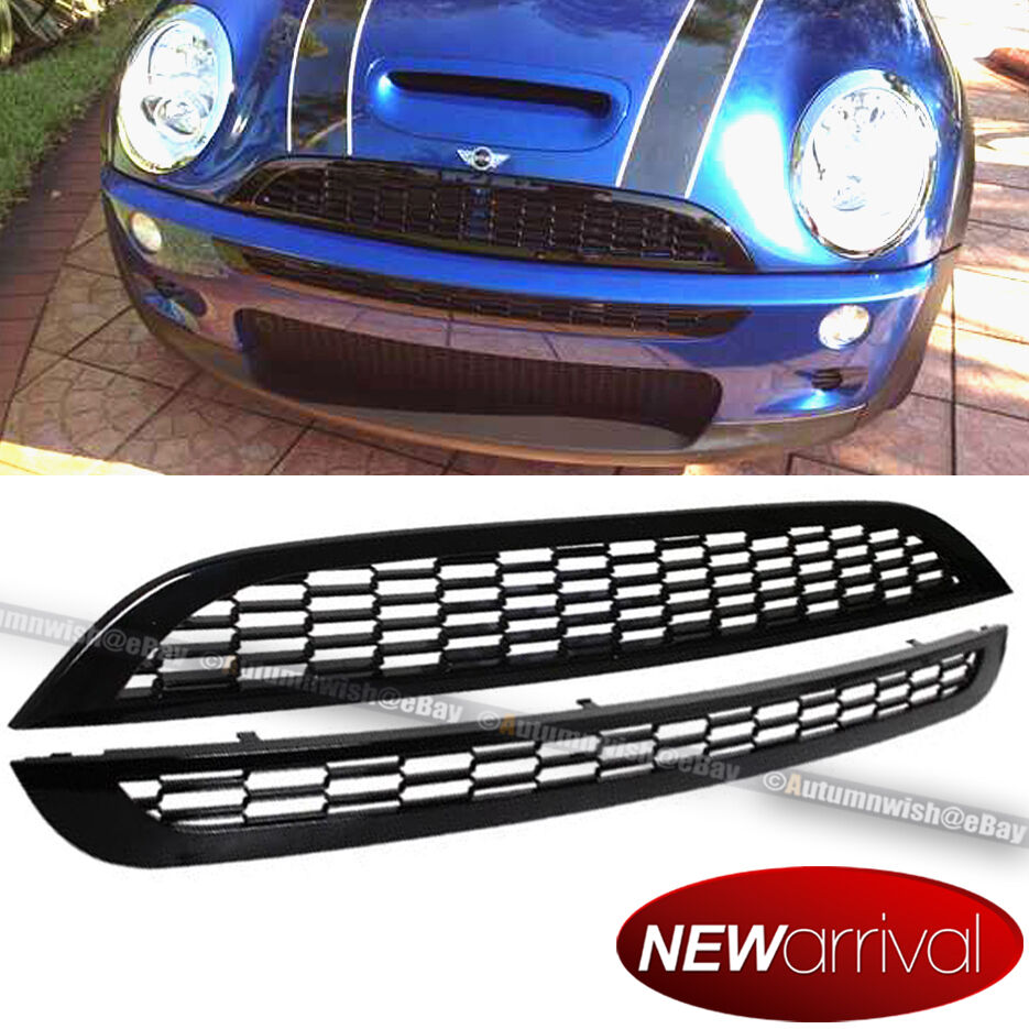 Fit 02-06 Mini Cooper R50 R52 R53 JCW Style 2 PCS Honeycomb Mesh Grill Grille