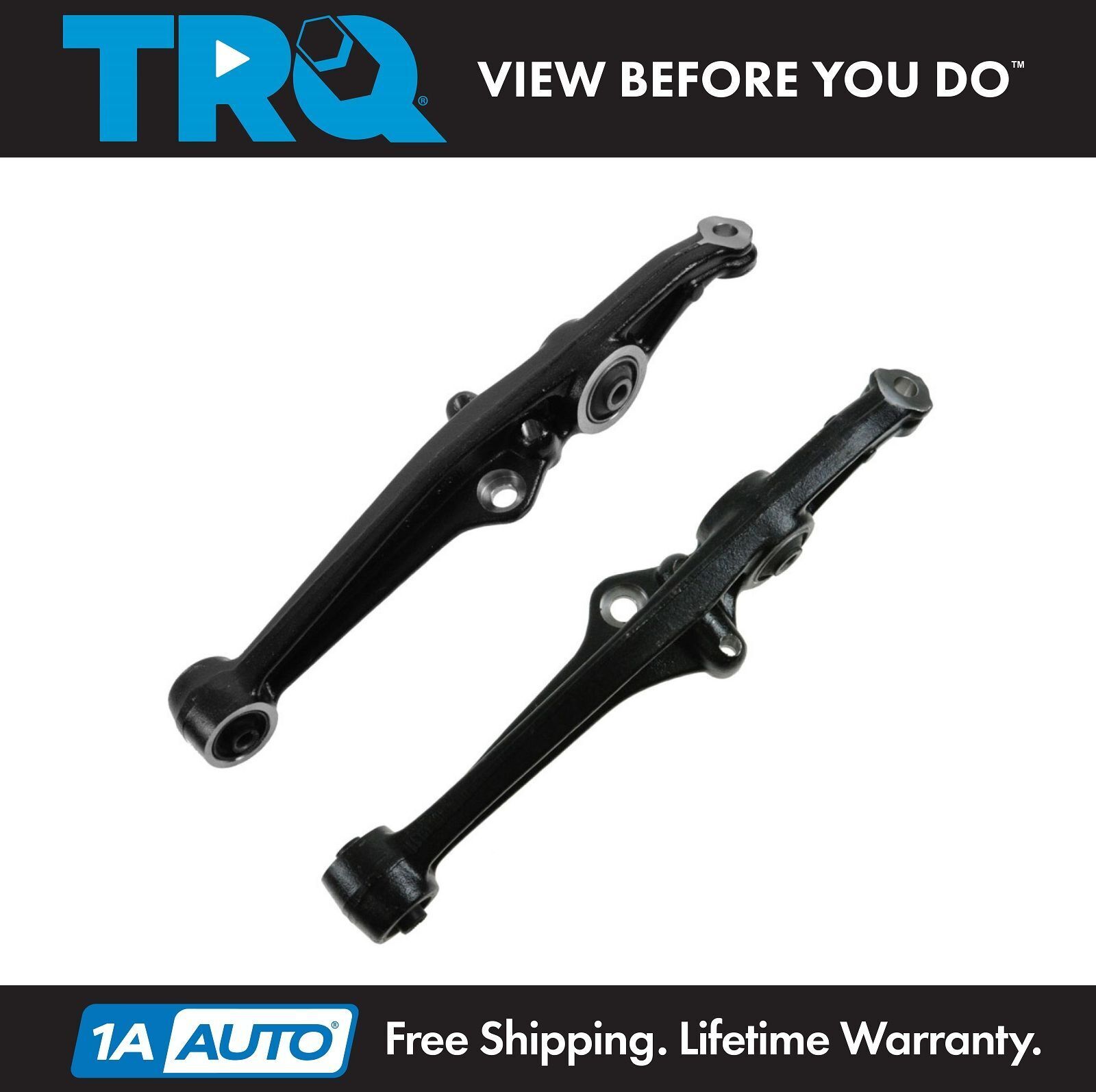 TRQ Front Lower Control Arms w/ Bushings Pair Set NEW for 88-91 Civic CRX