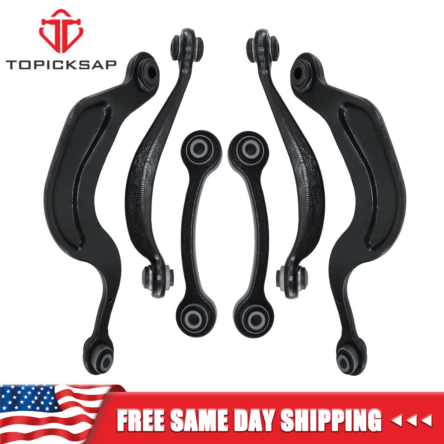 6pc Rear Upper Control Arm Kit for Chevy Traverse GMC Acadia Buick Enclave 3.6L