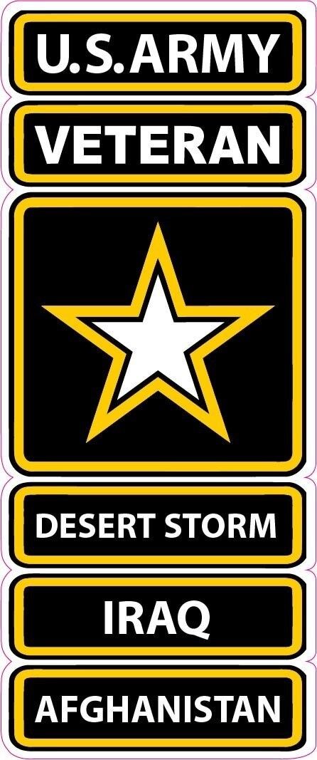 U.S. Army Veterans Desert Storm, Iraq, Afghanistan Decal 6\