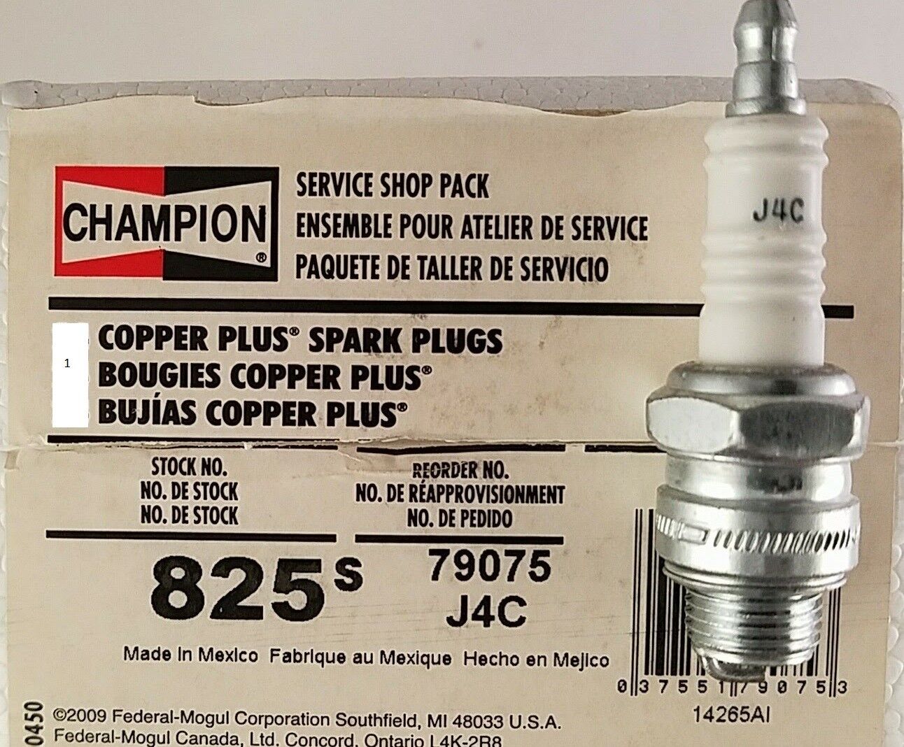 Champion Spark Plug J4C #825 Shop Replaces J2J J4 J4J J4JM J79 RJ4 RJ4J RJ81B