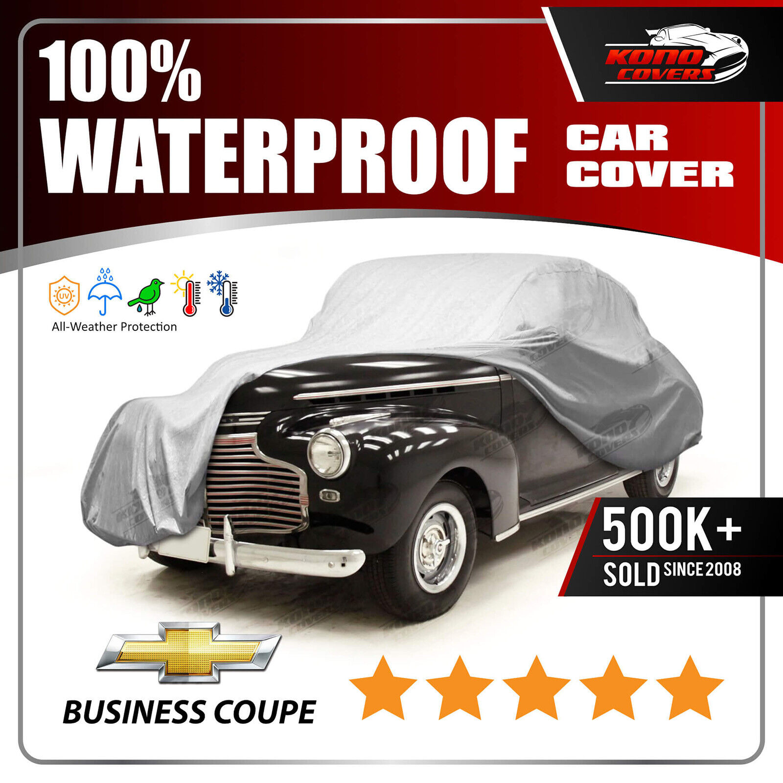 CHEVY BUSINESS COUPE 1939-1941 CAR COVER - 100% Waterproof 100% Breathable