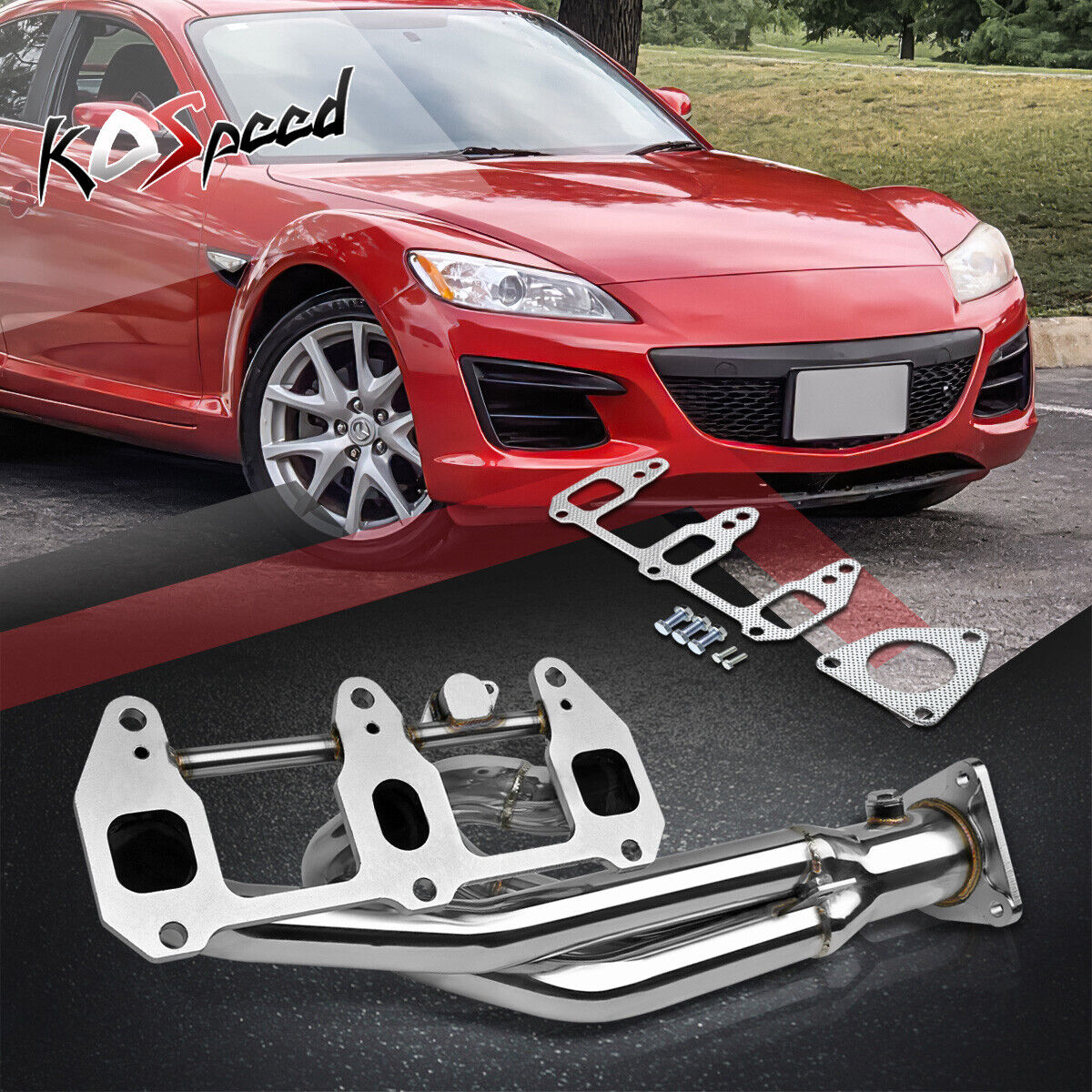 STAINLESS STEEL SS RACING EXHAUST HEADER/MANIFOLD 03-10 MAZDA RX8 SE3P JMZSE JDM