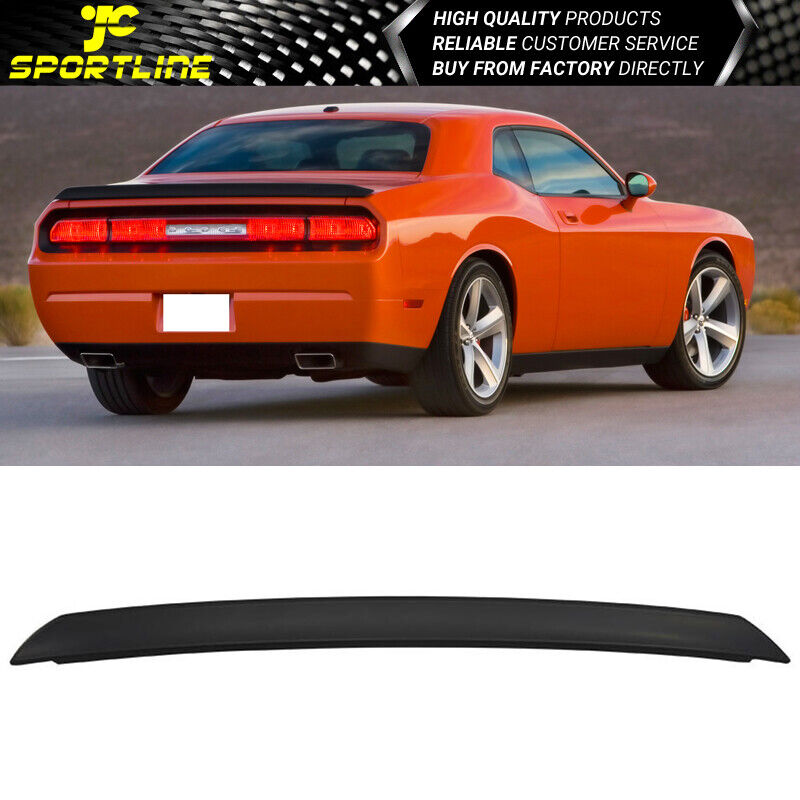 Fits 2008-2023 Dodge Challenger Rear Trunk Spoiler Wing  Matte Black