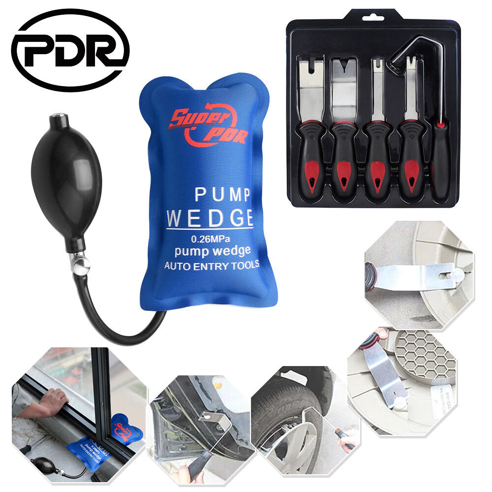 Car Tool Set +Pump Wedge Car Panel Removal Door Modification Trim Upholstery 6pc