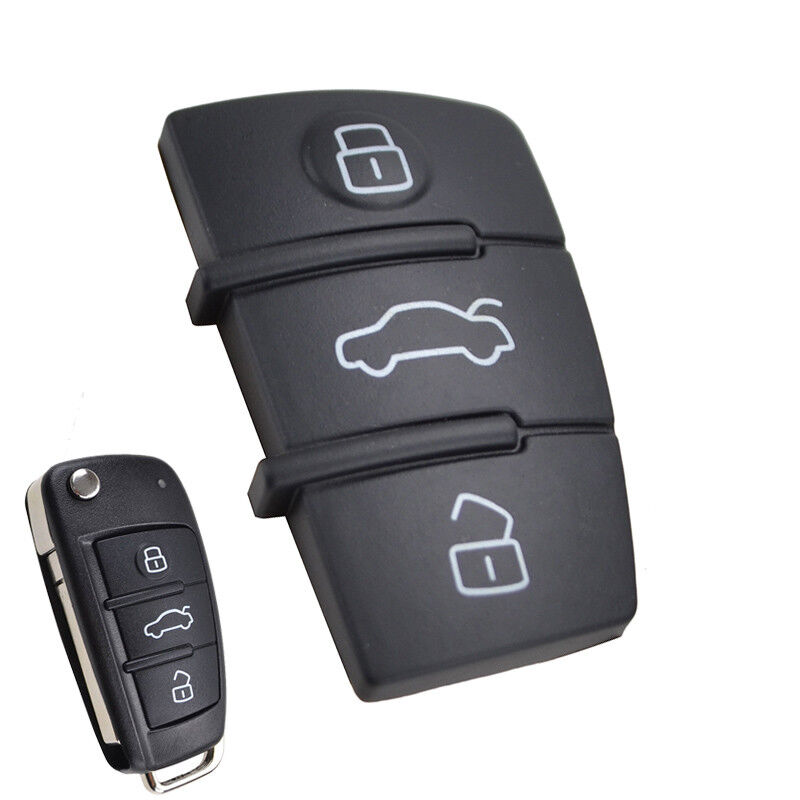 3 Button Replacement Pad Rubber Remote Key Fob For Audi A3 A4 A5 A6 A8 Q5 Q7 TT
